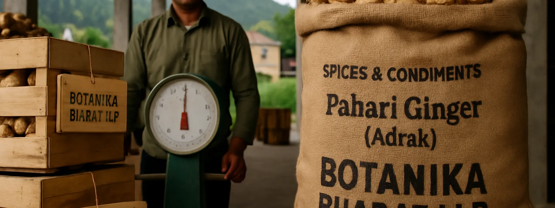 Pahari Ginger (Adrak) export from Uttarakhand, Botanika Bharat LLP